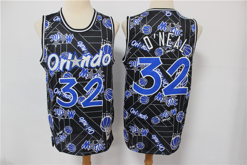 Men NBA Orlando Magic #32 O Neal black Nike NBA Jerseys Print